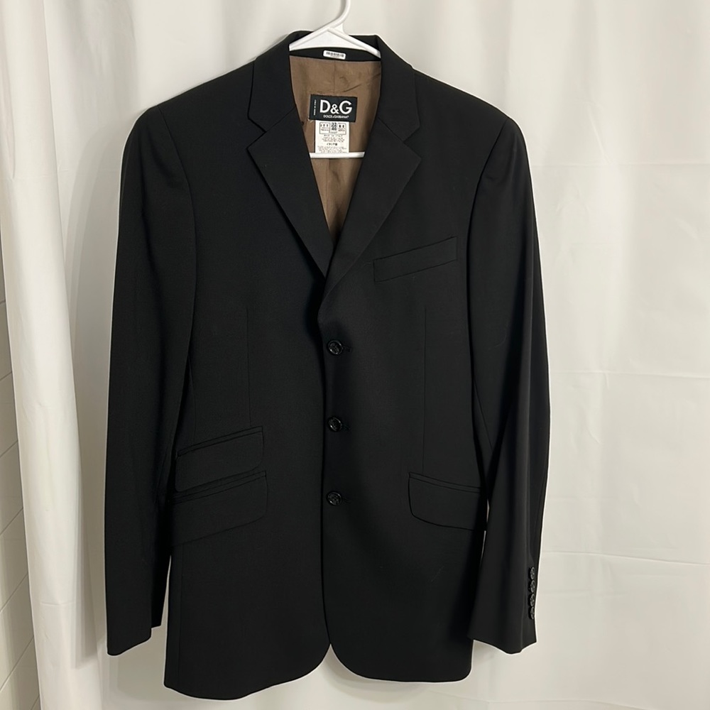 Men’s D&G black three button blazer size 36 regular (USA). 46 (Italian)